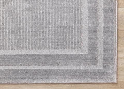 Ellington Rug - Grey Border corner detail