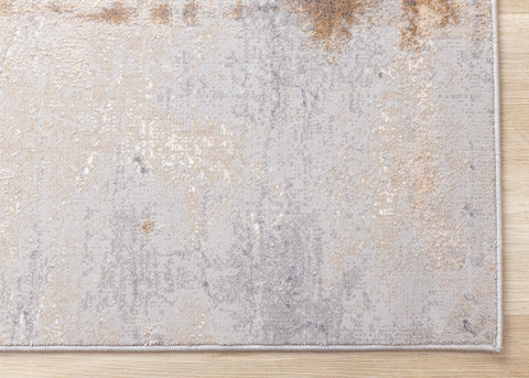 Emory Distressed Rug - Taupe corner detail