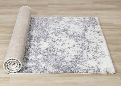 Fergus Shag Rug - Cream Grey Clouds roll on floor