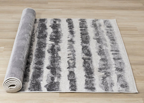 Focus Rug - Grey Marker Stripes roll on floor