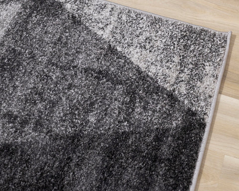 Focus Rug - Grey Faded Triangles corner