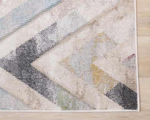 Folio Carved Rug - Chevron corner detail