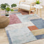 Folio Carved Rug - Rectangles in living room