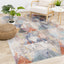 Fresco Distressed Rug - Triangles in living room setting