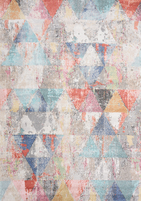 Fresco Distressed Rug - Triangles sample