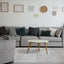 Hayden Rug - Grey Modern Lines in living room setting