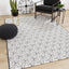  Ice Rug - White & Black Interlocking in living room