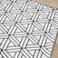  Ice Rug - White & Black Interlocking corner