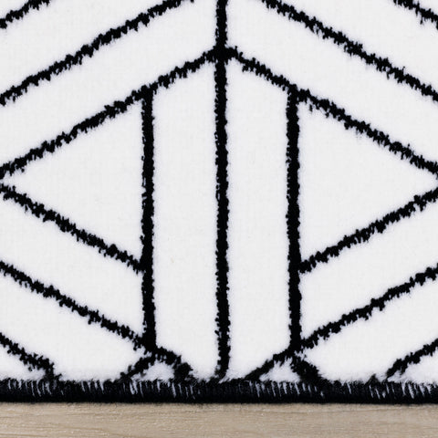  Ice Rug - White & Black Interlocking side detail