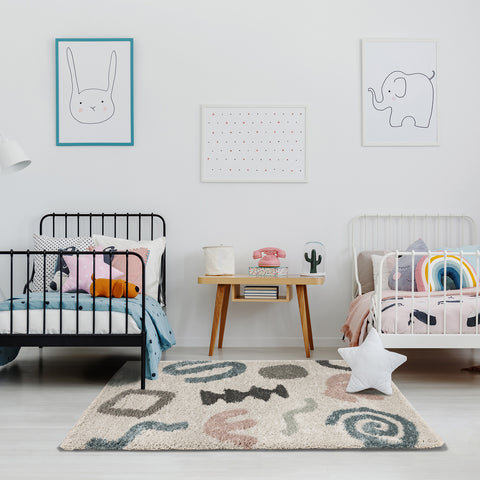 Kids Shag Rug - Doodles in playroom