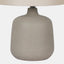 Ceramic Table Lamp warm grey vase-shaped base detail.