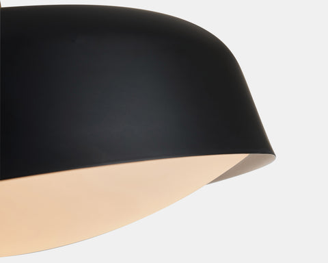 Tosca Flushmount Ceiling Lamp Black side detail