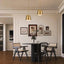 Tosca Pendant Lamp Small - Gold in dining room