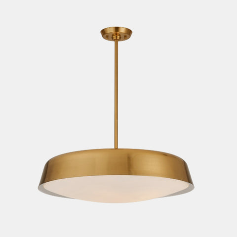 Tosca Pendant Lamp Large - Gold front tilted showing diffuser