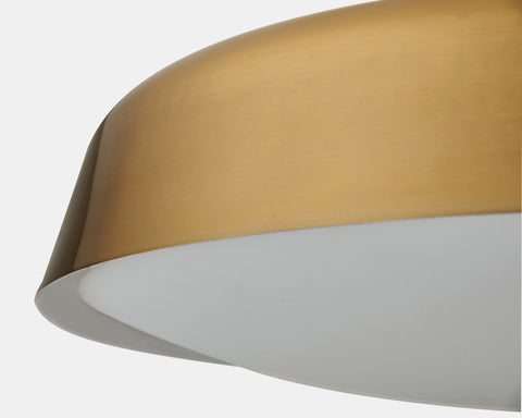 Tosca Pendant Lamp Large - Gold side and diffuser detail