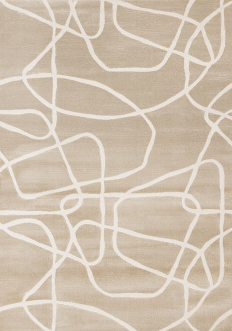 Leo Rug - Beige Organic Lines full sample