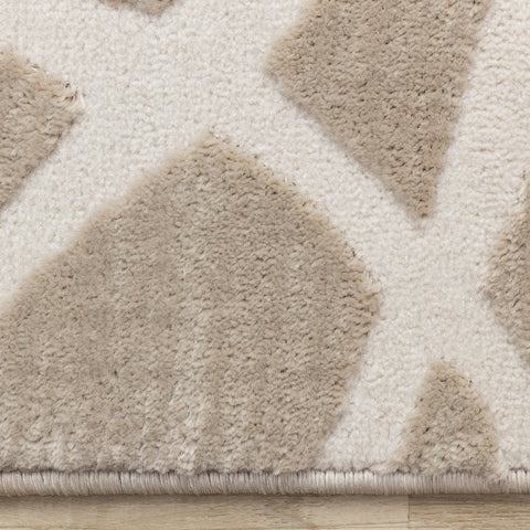 Leo Rug - Beige Organic Lines side detail