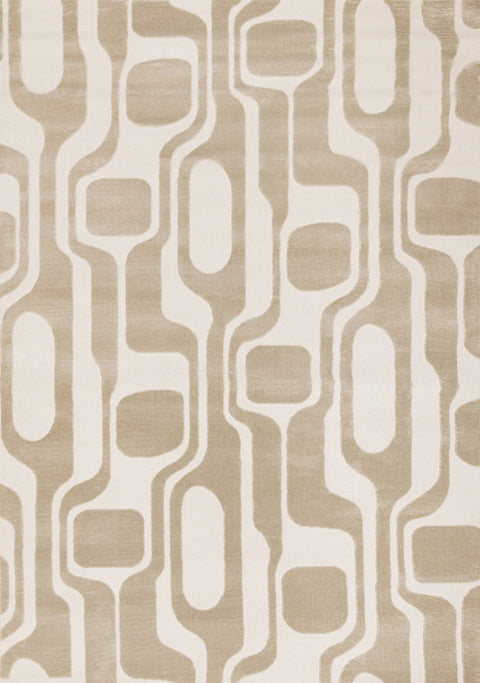 Leo Rug - Beige Mid-Century Modern full sample