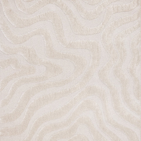 Luxe Rug - White Curvy Lines sample