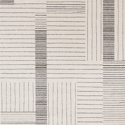 Mae Rug - White Black Intricate Lines sample