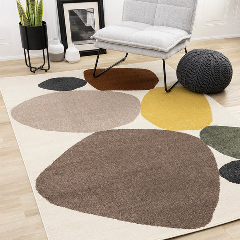 Malibu Rug - Pebbles in living room setting