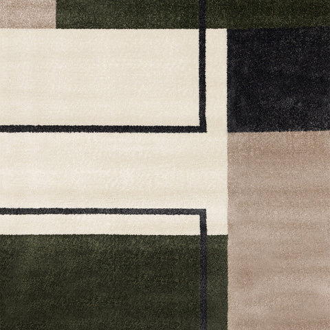 Malibu Rug - Modern Geometric Green sample