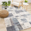 Marisa Plush Rug - Block Pattern in living room setting