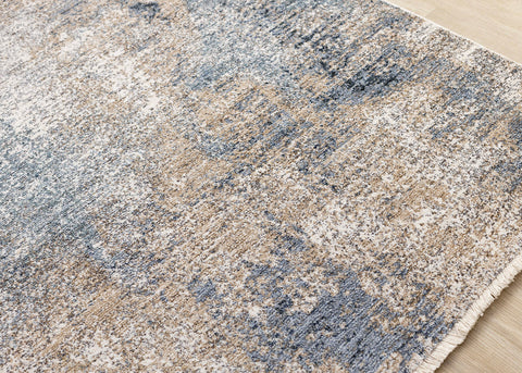 Marisa Distressed Rug - Blue Beige corner