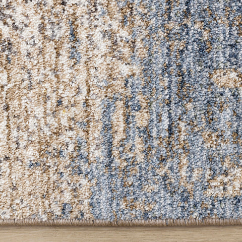 Marisa Distressed Rug - Blue Beige side detail