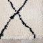  Maroq Shag Rug - Black & White Diamonds corner detail