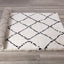  Maroq Shag Rug - Black & White Diamonds roll on floor