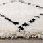  Maroq Shag Rug - Black & White Diamonds pile height