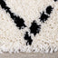  Maroq Shag Rug - Black & White Diamonds side detail