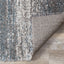 Maroq Shag Rug - Blue / Grey Stripes corner flipped to show detail