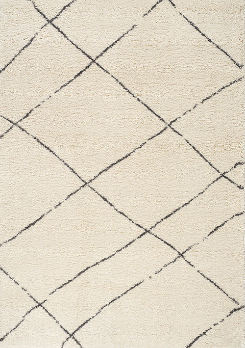 Maroq Shag Rug - Irregular Trellis full sample