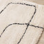 Maroq Shag Rug - Cream / Black Lines corner