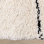 Maroq Shag Rug - Cream / Black Lines side detail