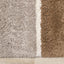  Maroq Shag Rug - Cream / Brown Stripes corner detail