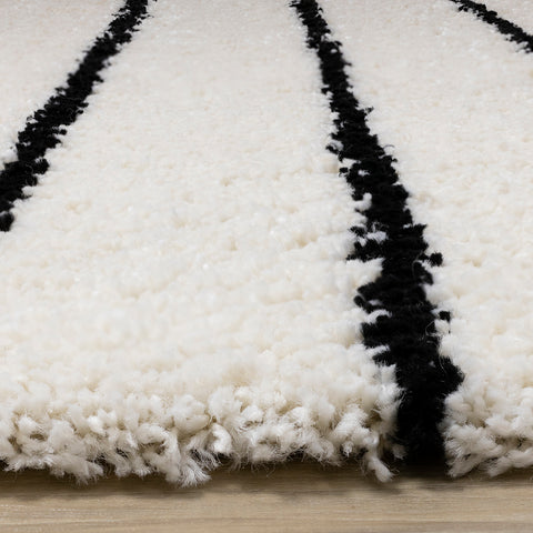 Maroq Shag Rug - Straight Lines pile height