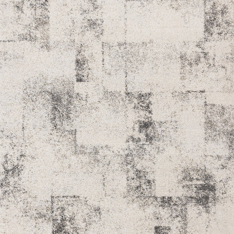 Marquis Distressed Rug - White Grey Patches sample