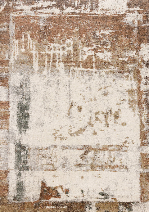 Marquis Distressed Rug - Orange Cream full sample