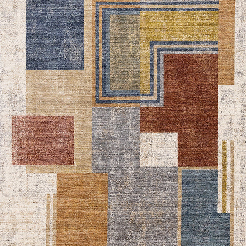 Muse Rug - Layered Geometric sample