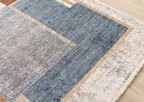 Muse Rug - Layered Geometric corner