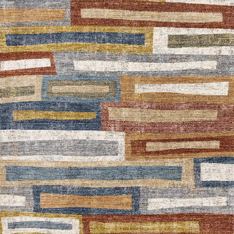 Muse Rug - Layered Bricks sample