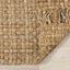 Naturals Rug - Woven Basket corner flipped to show underside