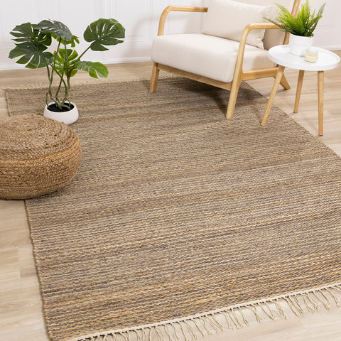 Naturals Rug - Braided Jute in living room setting