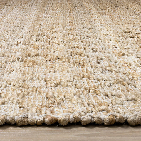 Naturals Jute Rug - Light Oak Diamond pile height