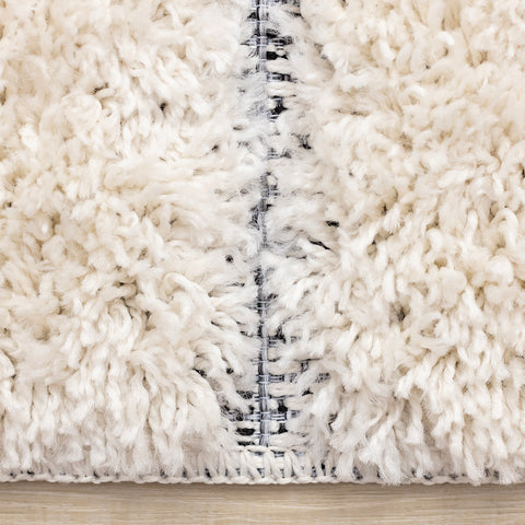 Novato Rug - Black Stripes side detail