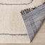 Novato Dual Texture Rug - Wavy Lines corner flipped to show underside