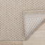  Peak Rug - Geometric Crosshatch corner flipped to show underside